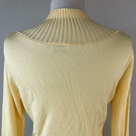 Vintage Kenneth Knits Light Yellow Sweatter Top Size L EUC - Picture 6 of 9